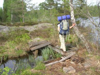 Zerfallene Brcke am Pilgrimsleden